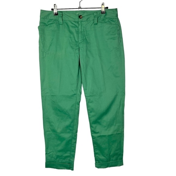 Fossil Green Chino Straight Leg Cropped Pants 6 - Picture 1 of 3